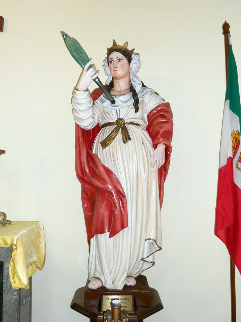 0024 Chiesa S.Barbara Presso La Direzione Munizionamento MM-Particoilare-Statua S.Barbara.
