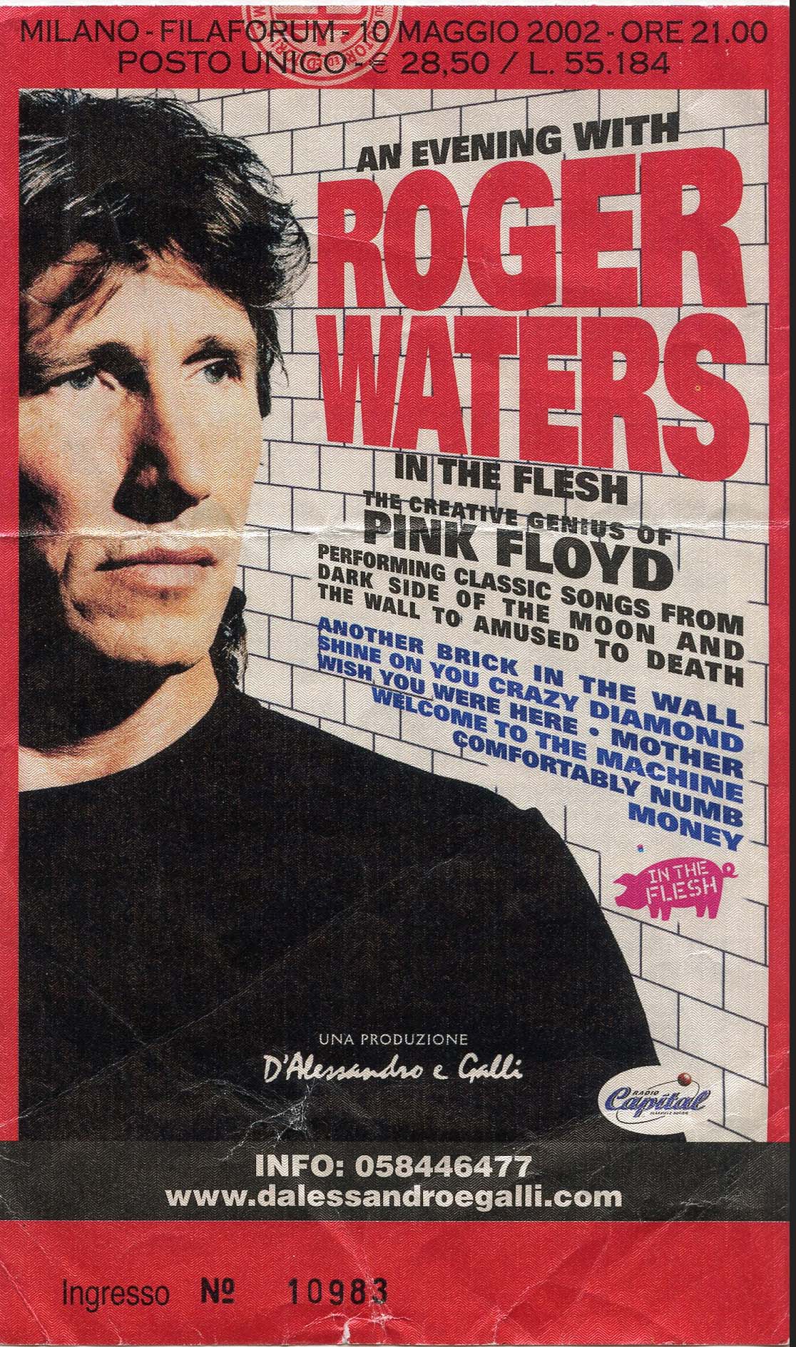 Roger Waters 10.05.2002,  Assago (Mi), Filaforum