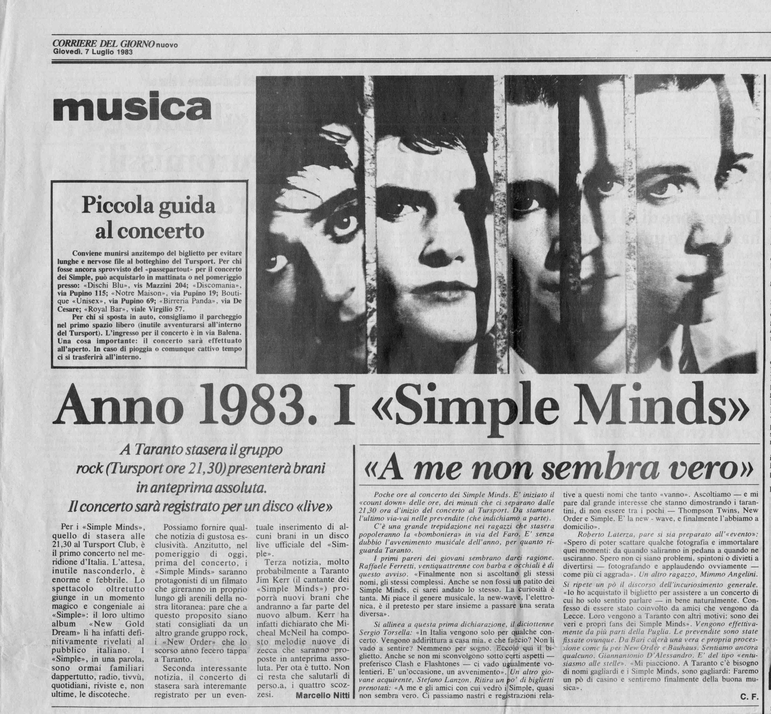 07.07.1983.  Anno 1983: i Simple Minds.