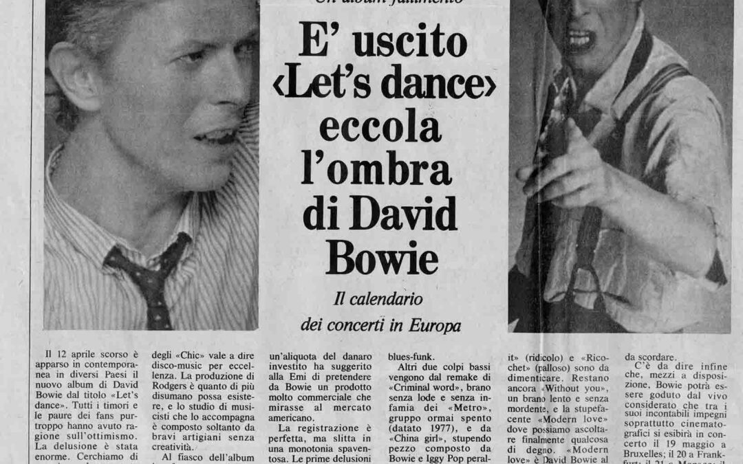 E’ uscito “Let’s Dance”, eccola l’ombra di David Bowie.